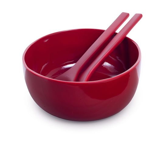 Lacquer Salad Bowl - Cherry Red