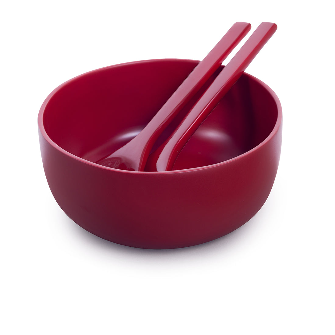 Lacquer Salad Bowl - Cherry Red