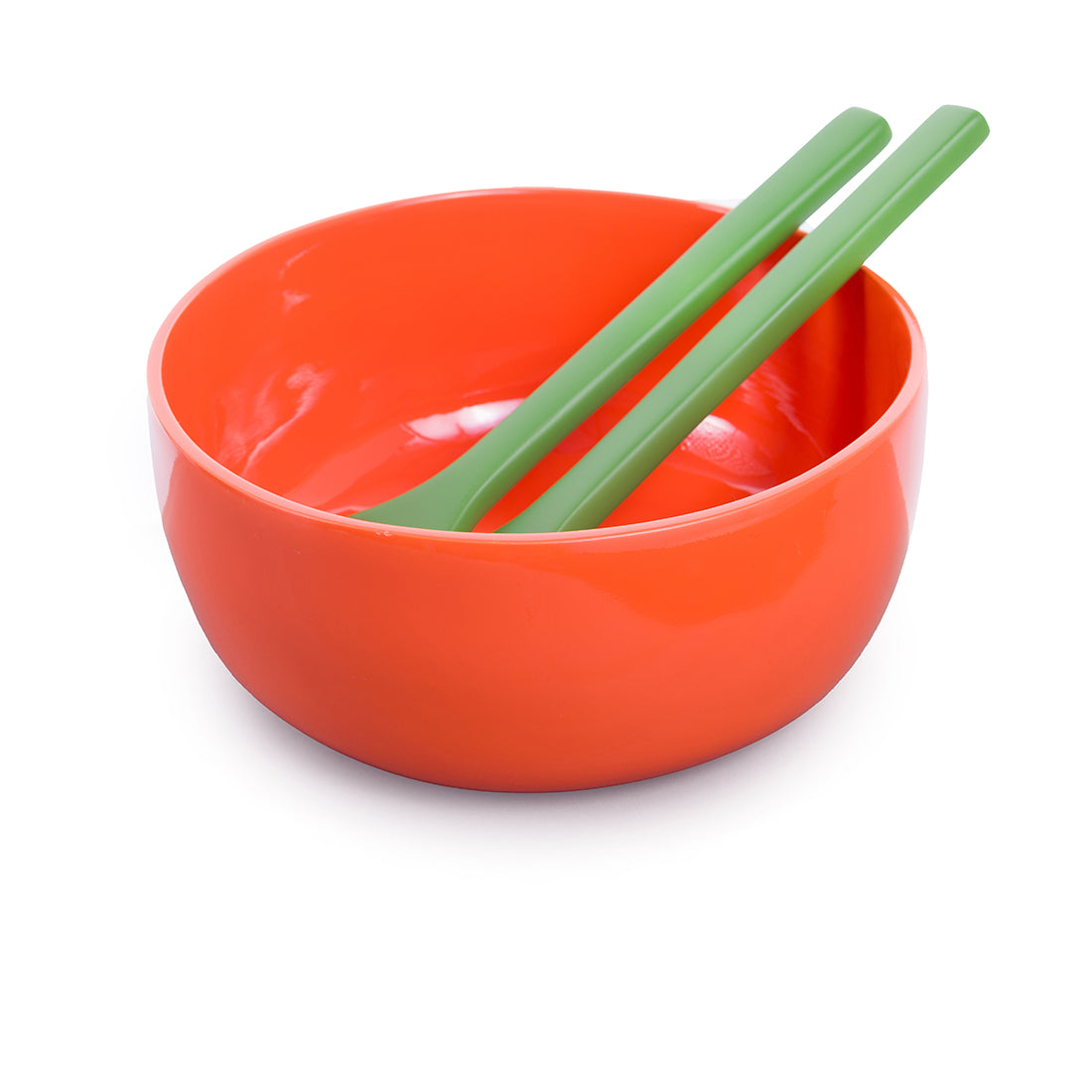 Lacquer Salad Bowl - Burnt Orange