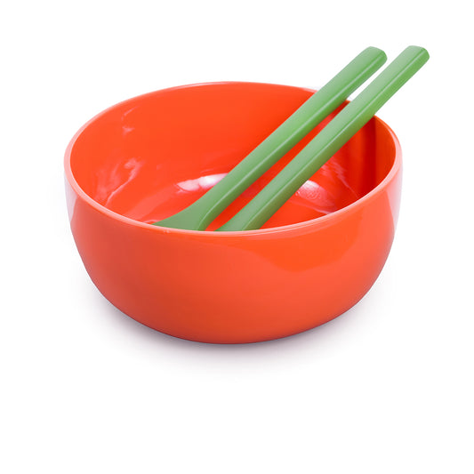Lacquer Salad Bowl - Burnt Orange