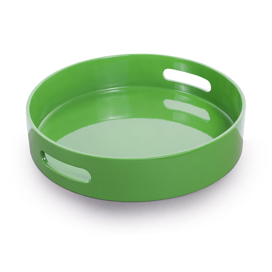 Round Lacquer Tray - Victorian Green