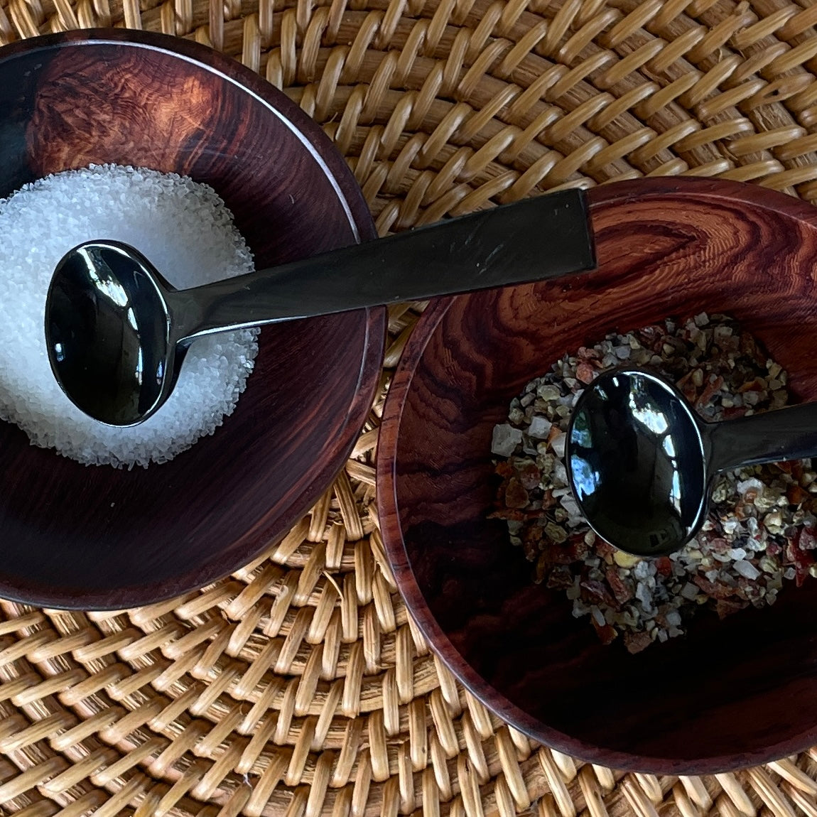 Round Rosewood Salt & Pepper Bowl