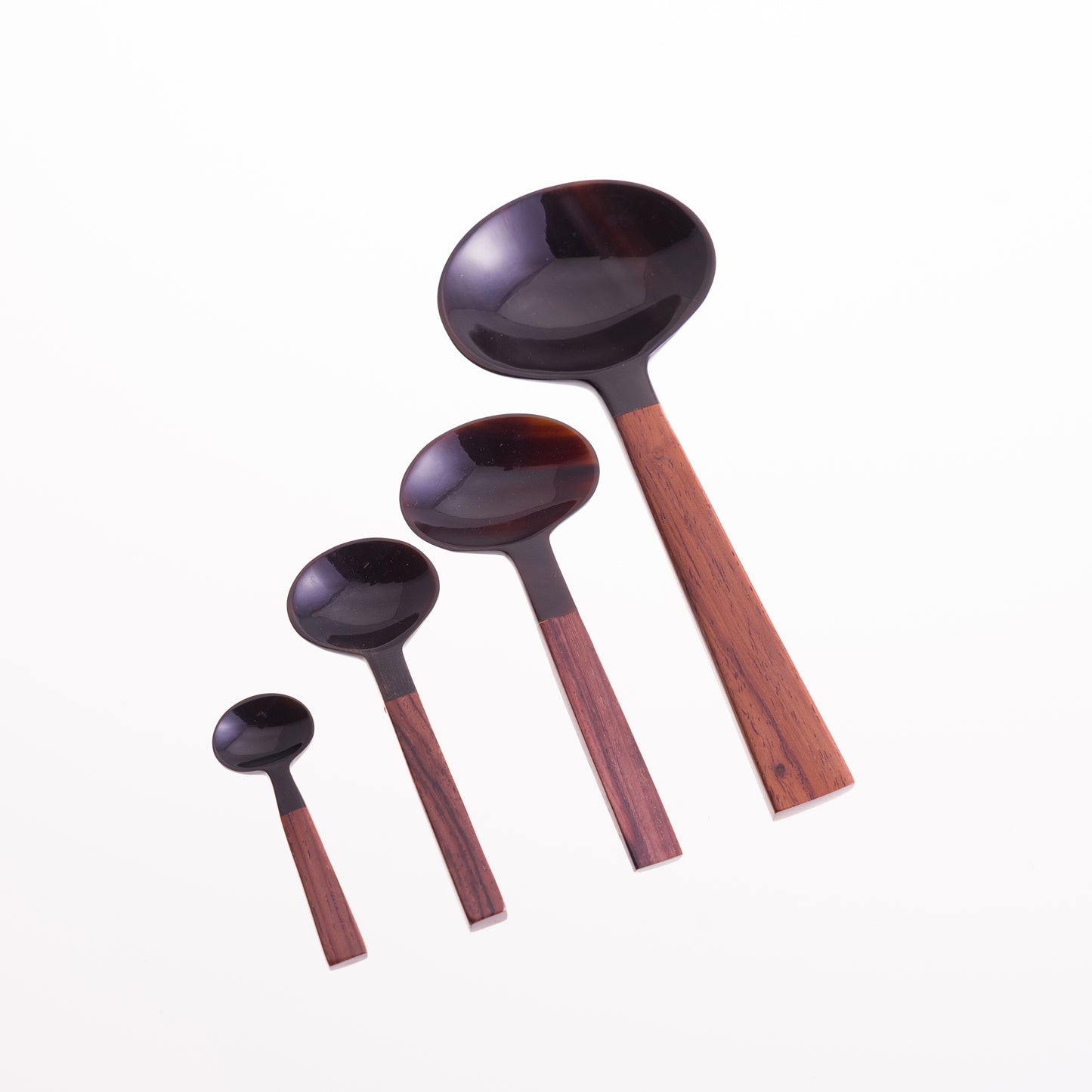 Oval Spoons with Rosewood Handle