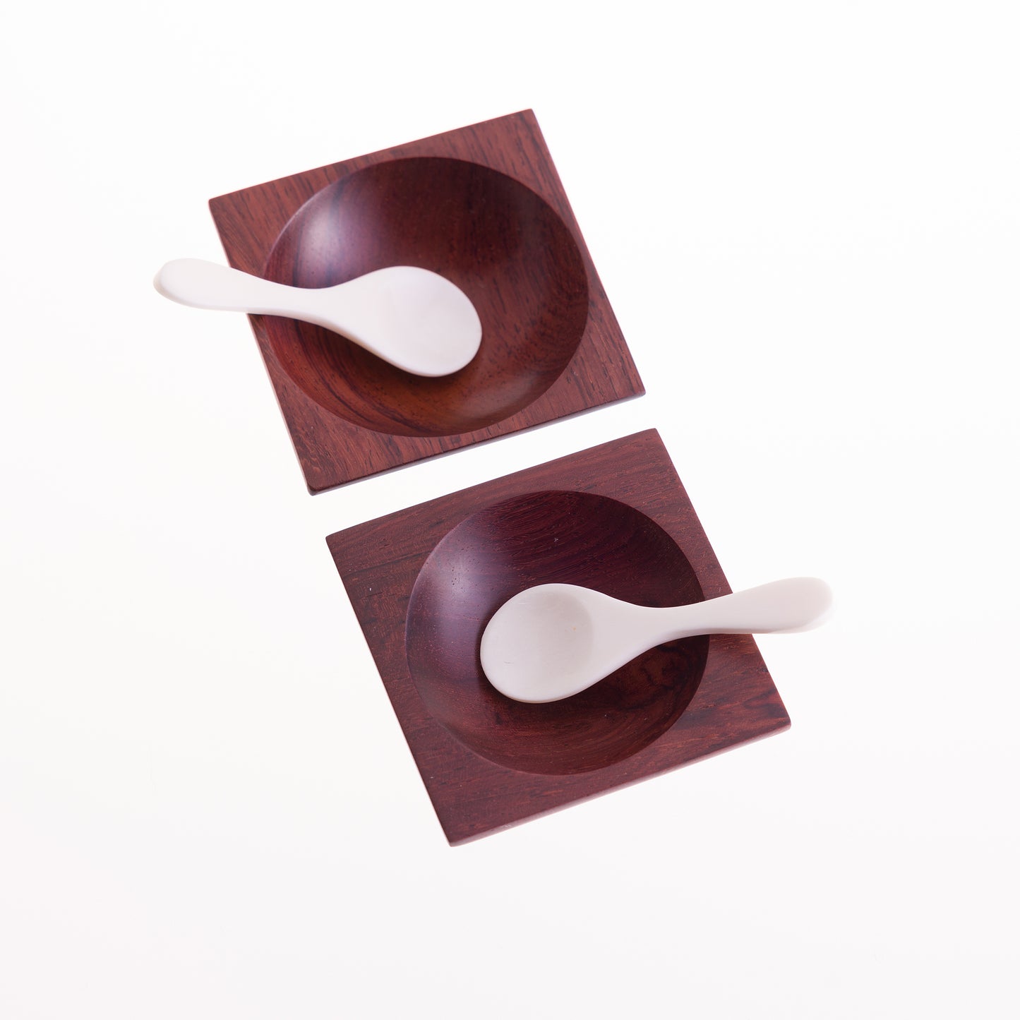 Square Rosewood Salt & Pepper Bowl