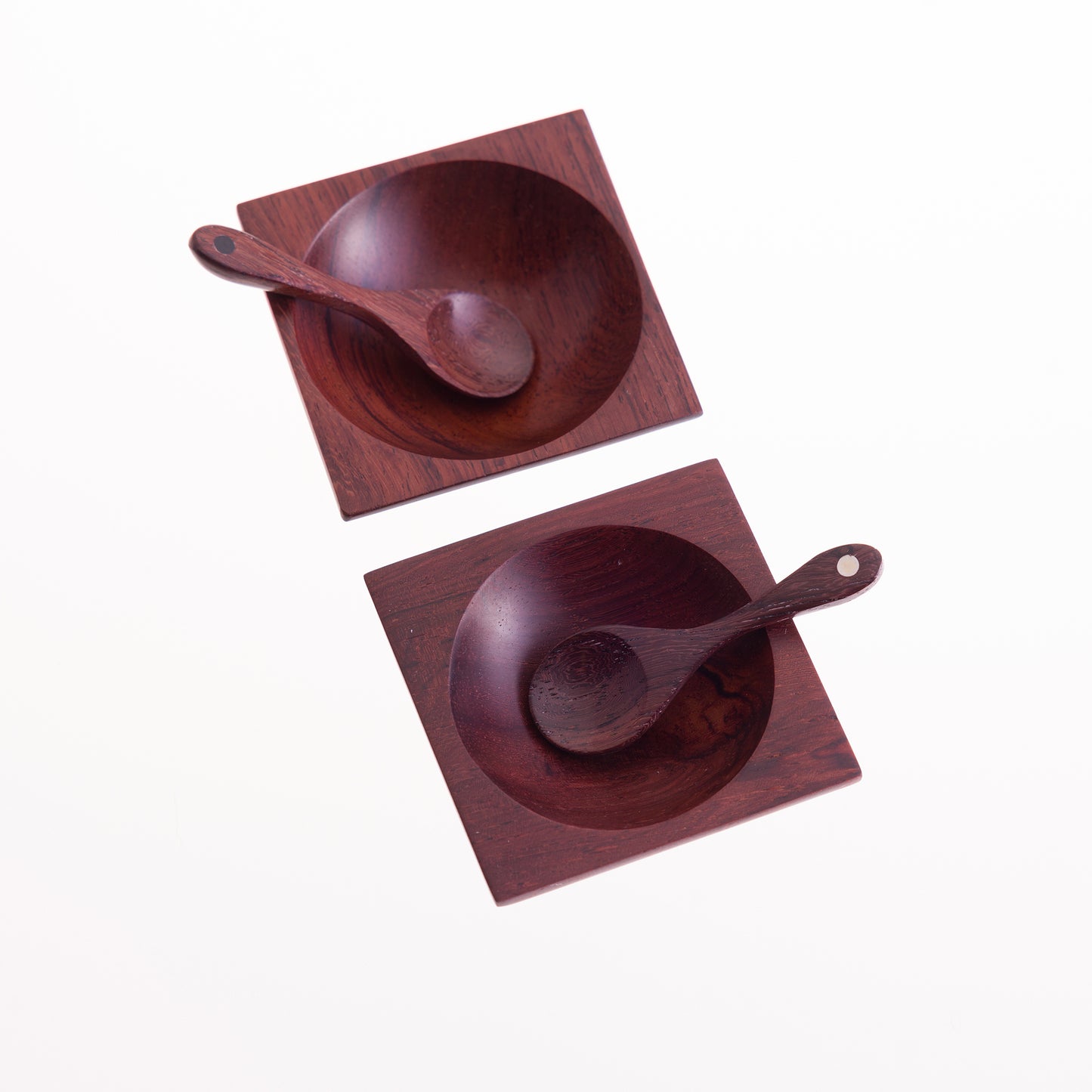 Square Rosewood Salt & Pepper Bowl