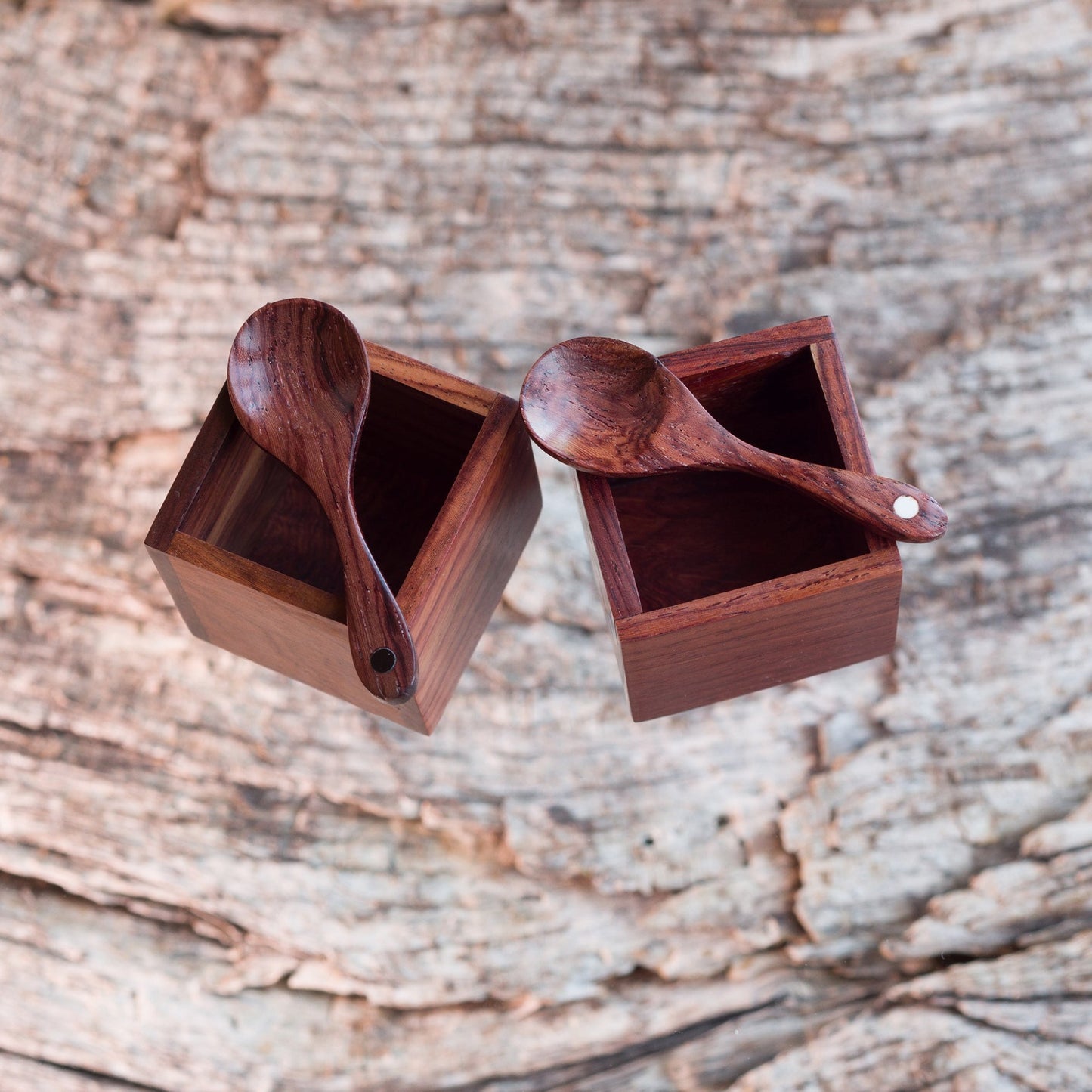 Rosewood Salt & Pepper Box