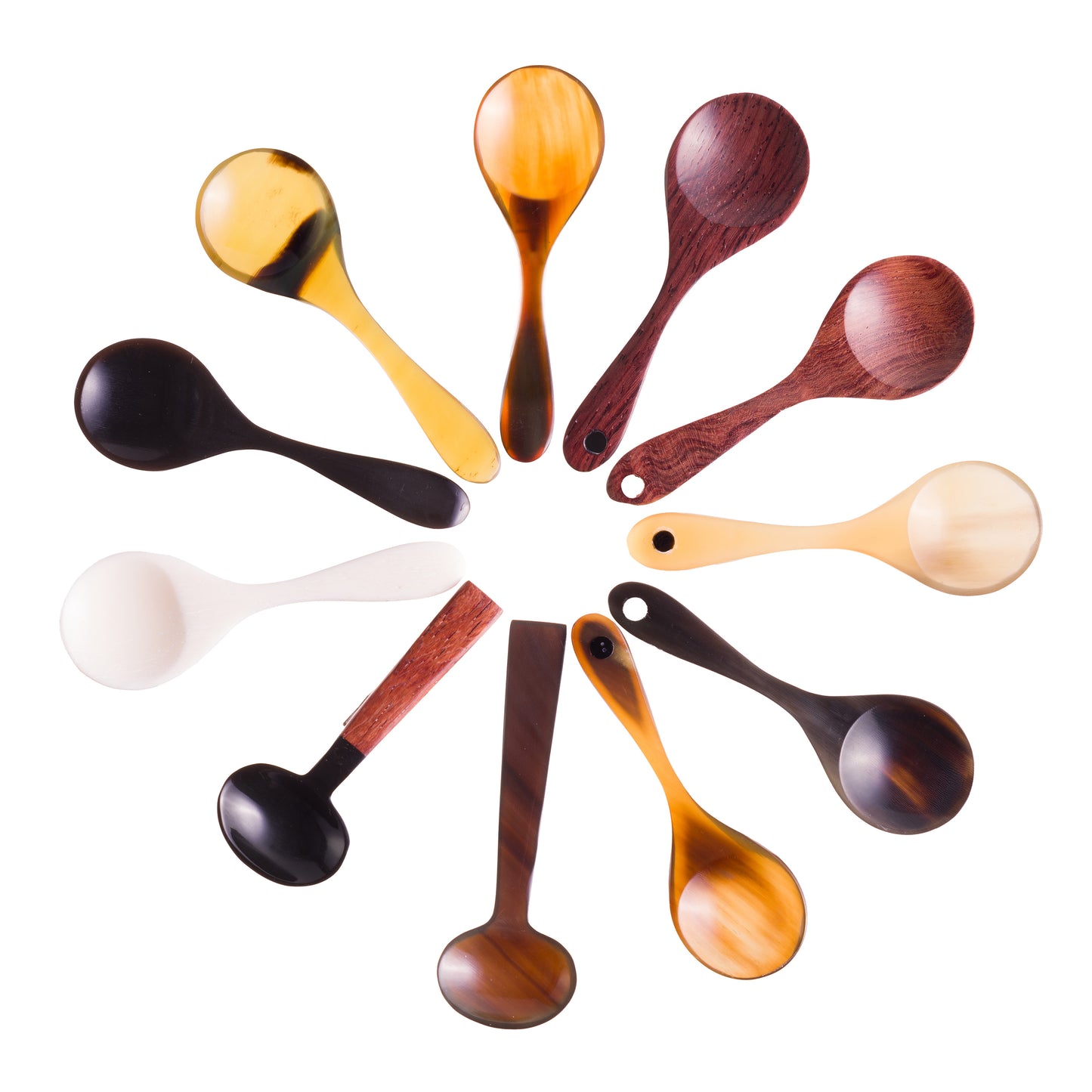 Salt & Pepper Spoons with Dotted Handle