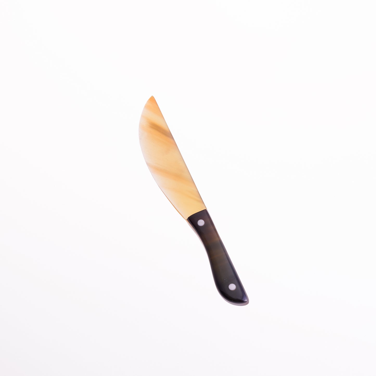Horn Butter Knife - Natural Horn/Black Handle